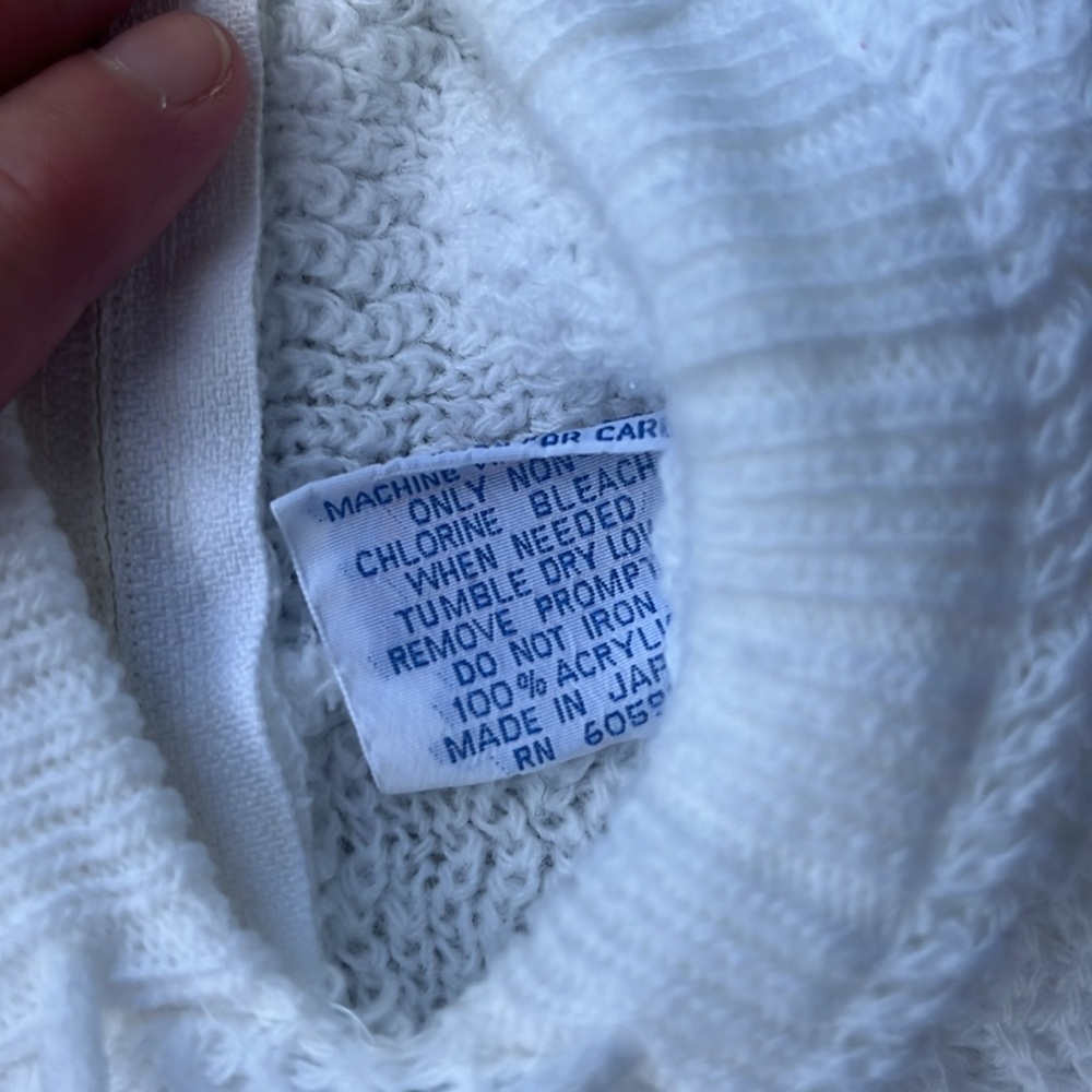 Vintage Petit Ami White Knitted Back Zip Hoodie - size 3-6 months (estimated) - Picture 7 of 8